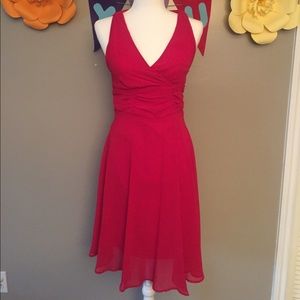 Red Halter Party Dress